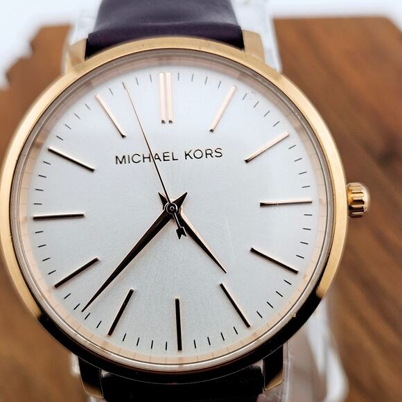 Michael Kors Jaryn Women's Burgundy Leather Watch MK2605 - Picture 2 of 7